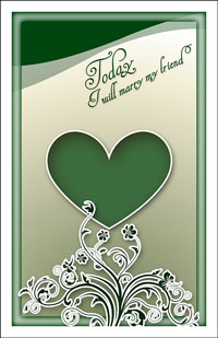 Wedding Program Cover Template 9D - Graphic 1